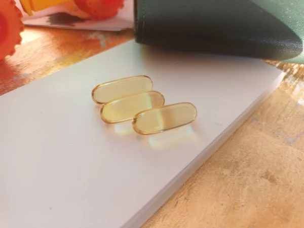 Soft Gels Pills Omega Oil — Stockfoto