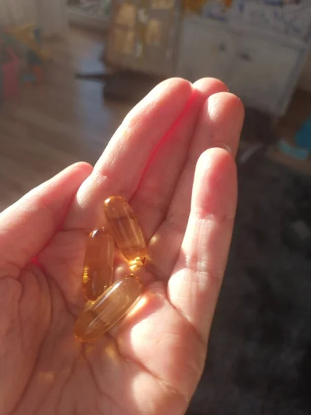 Soft Gels Pills Omega Oil — Stok fotoğraf
