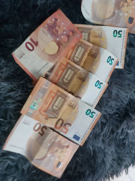 Concetto Monetario Sfondo Banconote Euro Primo Piano — Foto Stock
