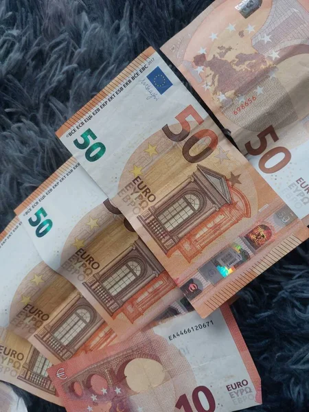 Geld Konzept Hintergrund Euro Banknoten Hautnah — Stockfoto