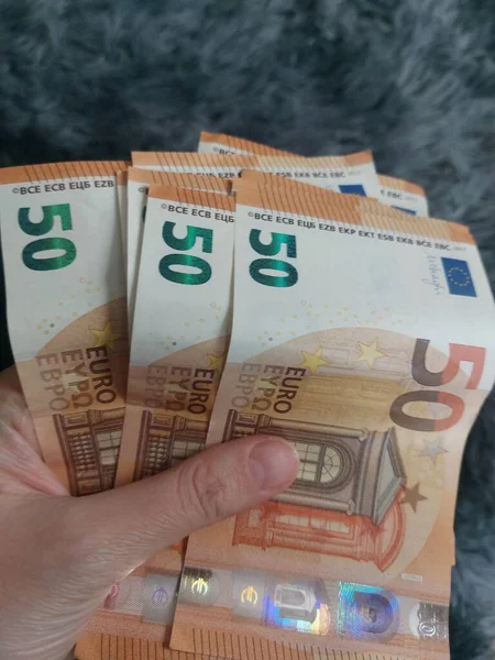 Деньги Концепция Фона Евро Банкноты Закрыть — стоковое фото