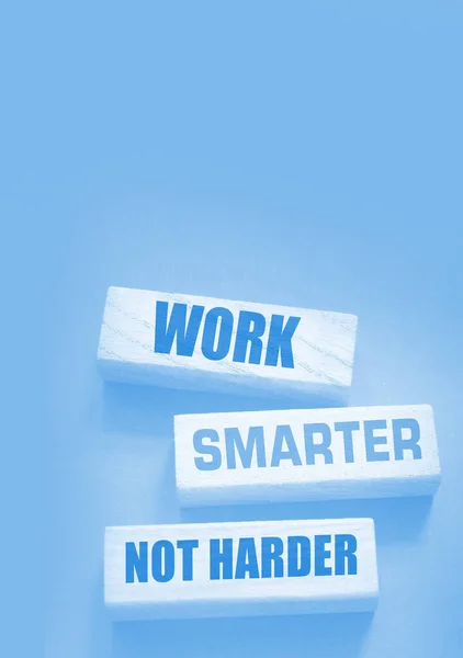 Work Smarter Harder Words Phrase Wooden Blocks Business Concept Self — Stock Photo, Image