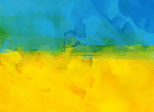 Ukrainian flag background view, vertical