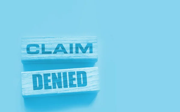 Wooden Blocks Text Claim Denied Insurance Business Concept — Stock Photo, Image
