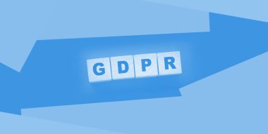 GDPR Kelimesi Tahta Küplerle Siyah Üzerine Yazıldı