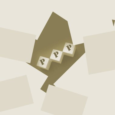 Mavi arka planda tahta küplerin üzerindeki PPP kavramı. Teknoloji konsepti.