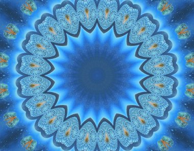 Soyut renkli yaratıcı dijital mandala arkaplan görüntüsü