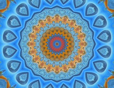 Soyut renkli yaratıcı dijital mandala arkaplan görüntüsü