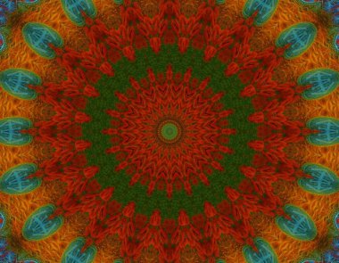 Soyut renkli yaratıcı dijital mandala arkaplan görüntüsü