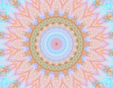 Soyut renkli yaratıcı dijital mandala arkaplan görüntüsü