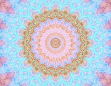 Soyut renkli yaratıcı dijital mandala arkaplan görüntüsü
