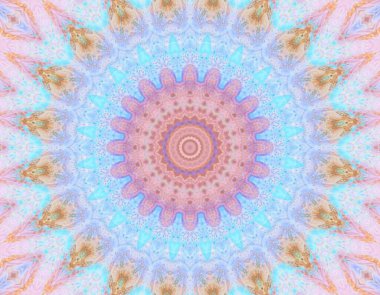 Soyut renkli yaratıcı dijital mandala arkaplan görüntüsü