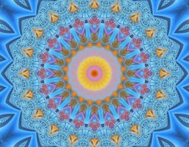 Soyut renkli yaratıcı dijital mandala arkaplan görüntüsü