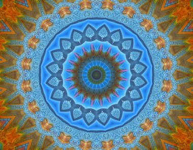 Soyut renkli yaratıcı dijital mandala arkaplan görüntüsü