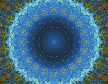 Soyut renkli yaratıcı dijital mandala arkaplan görüntüsü