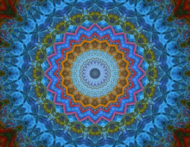 Soyut renkli yaratıcı dijital mandala arkaplan görüntüsü