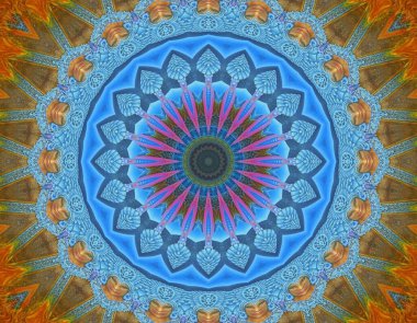 Soyut renkli yaratıcı dijital mandala arkaplan görüntüsü