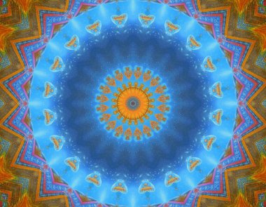 Soyut renkli yaratıcı dijital mandala arkaplan görüntüsü