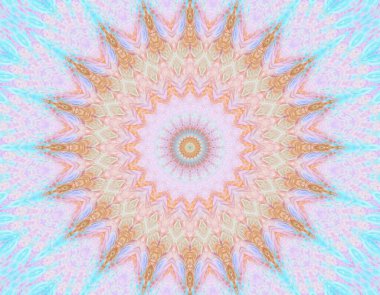 Soyut renkli yaratıcı dijital mandala arkaplan görüntüsü