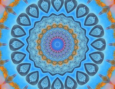 Soyut renkli yaratıcı dijital mandala arkaplan görüntüsü