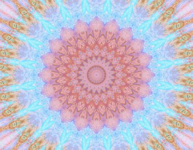 Soyut renkli yaratıcı dijital mandala arkaplan görüntüsü