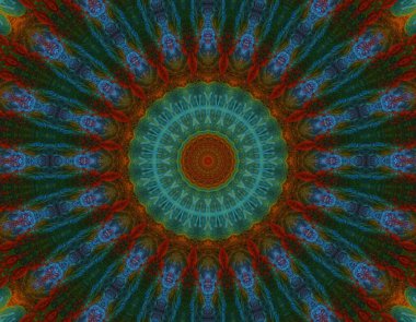 Soyut renkli yaratıcı dijital mandala arkaplan görüntüsü