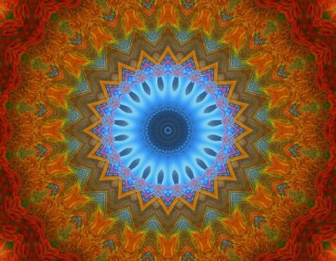 Soyut renkli yaratıcı dijital mandala arkaplan görüntüsü