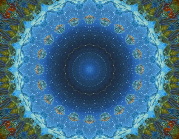 Soyut renkli yaratıcı dijital mandala arkaplan görüntüsü