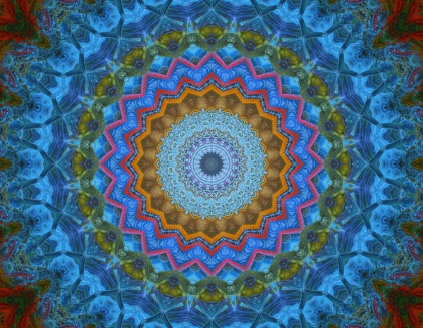 Soyut renkli yaratıcı dijital mandala arkaplan görüntüsü