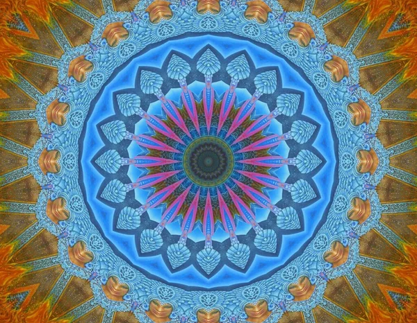 Soyut renkli yaratıcı dijital mandala arkaplan görüntüsü