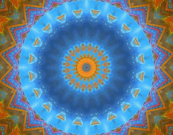 Soyut renkli yaratıcı dijital mandala arkaplan görüntüsü