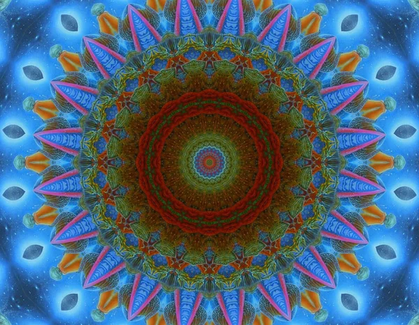 Soyut renkli yaratıcı dijital mandala arkaplan görüntüsü