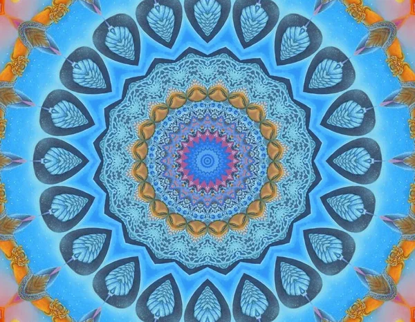 Soyut renkli yaratıcı dijital mandala arkaplan görüntüsü