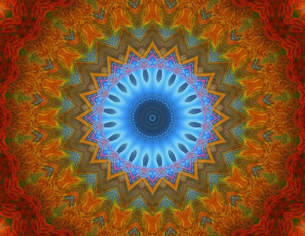 Soyut renkli yaratıcı dijital mandala arkaplan görüntüsü