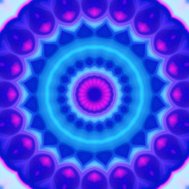 Soyut renkli yaratıcı dijital mandala arkaplan görüntüsü 