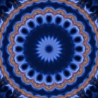 Soyut renkli yaratıcı dijital mandala arkaplan görüntüsü 