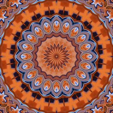 Soyut renkli yaratıcı dijital mandala arkaplan görüntüsü 