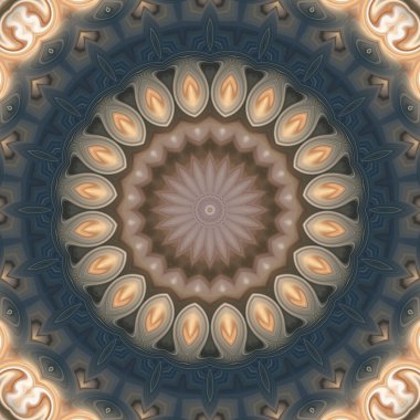 Soyut renkli yaratıcı dijital mandala arkaplan görüntüsü 