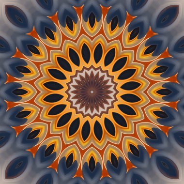 Soyut renkli yaratıcı dijital mandala arkaplan görüntüsü 