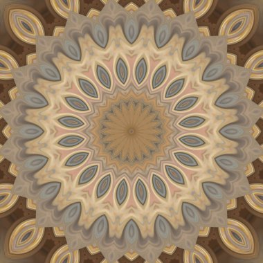 Soyut renkli yaratıcı dijital mandala arkaplan görüntüsü 