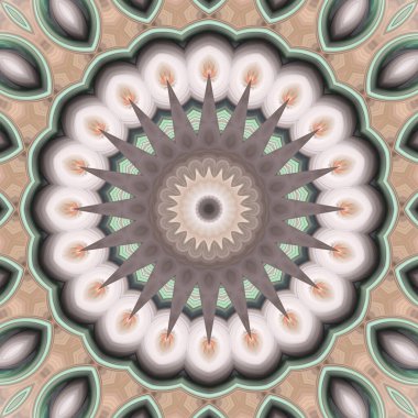 Soyut renkli yaratıcı dijital mandala arkaplan görüntüsü 