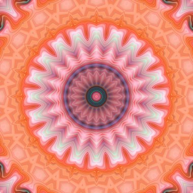 Soyut renkli yaratıcı dijital mandala arkaplan görüntüsü 