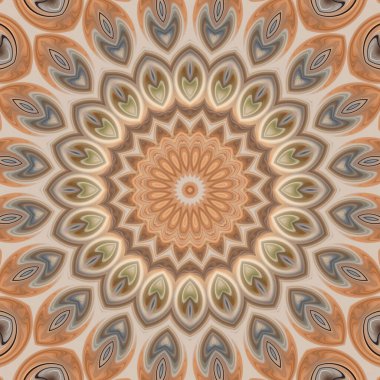 Soyut renkli yaratıcı dijital mandala arkaplan görüntüsü 