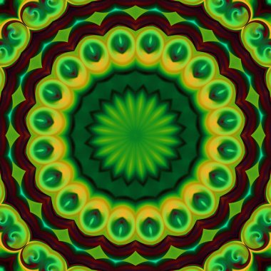 Soyut renkli yaratıcı dijital mandala arkaplan görüntüsü 