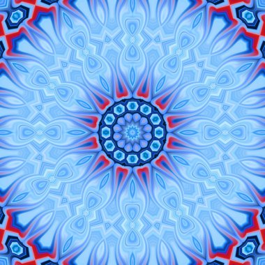 Soyut renkli yaratıcı dijital mandala arkaplan görüntüsü 