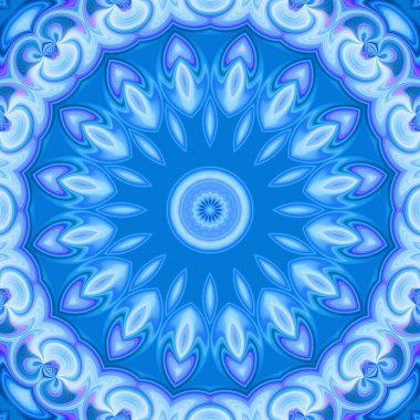 Soyut renkli yaratıcı dijital mandala arkaplan görüntüsü 