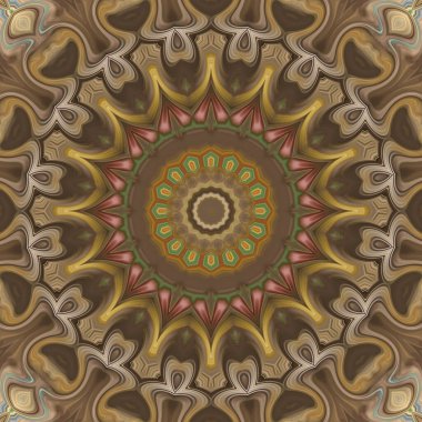 Soyut renkli yaratıcı dijital mandala arkaplan görüntüsü 