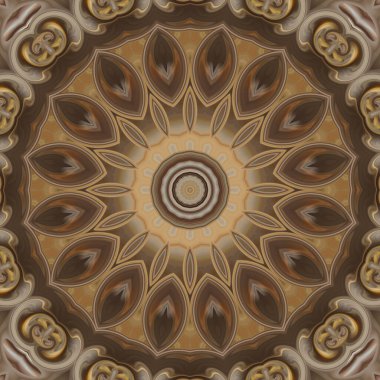 Soyut renkli yaratıcı dijital mandala arkaplan görüntüsü 