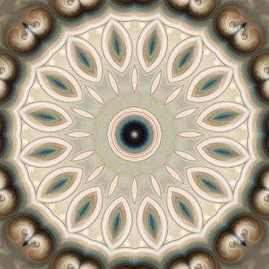 Soyut renkli yaratıcı dijital mandala arkaplan görüntüsü 