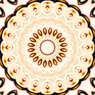 Soyut renkli yaratıcı dijital mandala arkaplan görüntüsü 